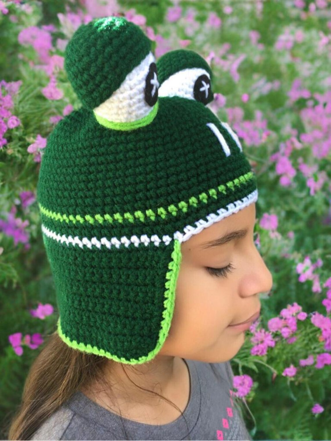 Crochet Frog Hat Pattern PDF, Kids Animal Hat, English Spanish Tutorial ...