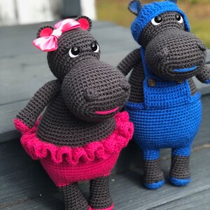 PATTERN Hippo Twins PATTERN Available just English/Spanish Crochet Hippo image 6