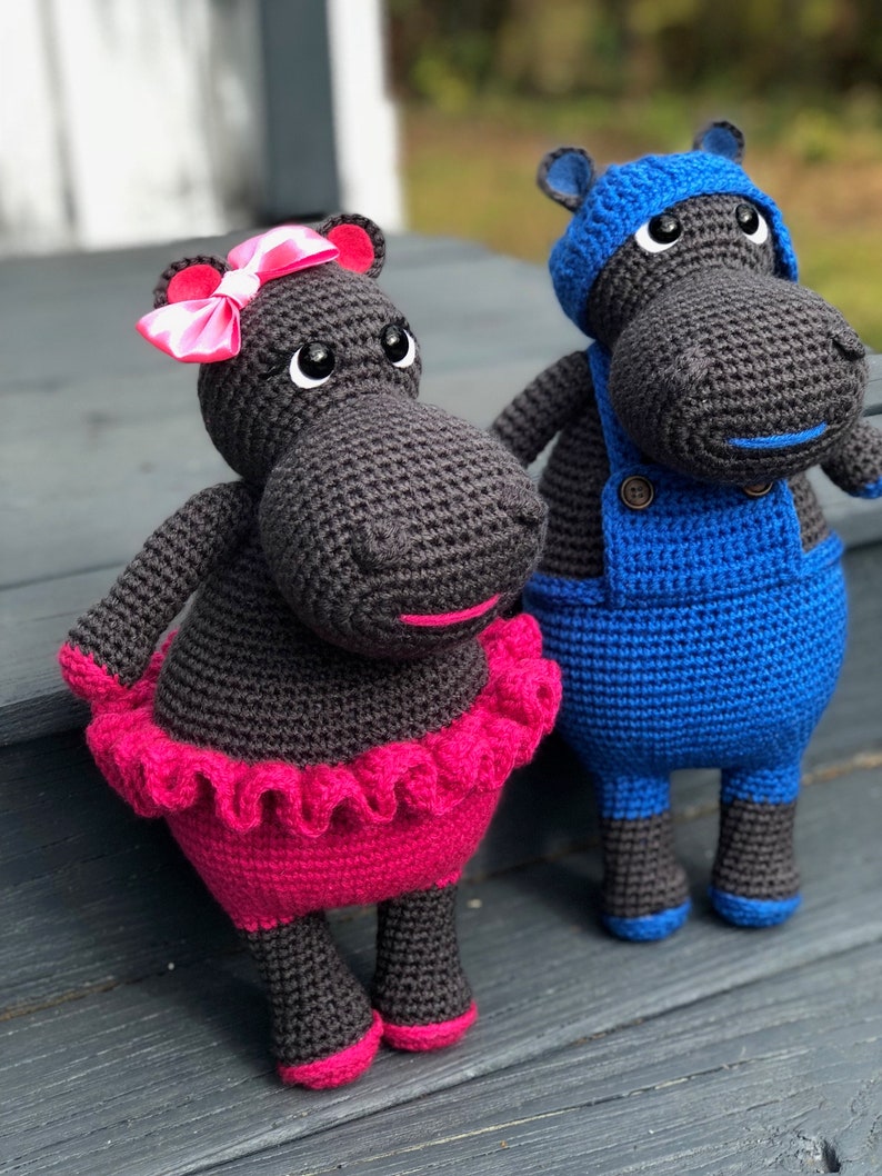 PATTERN Hippo Twins PATTERN Available just English/Spanish Crochet Hippo image 6