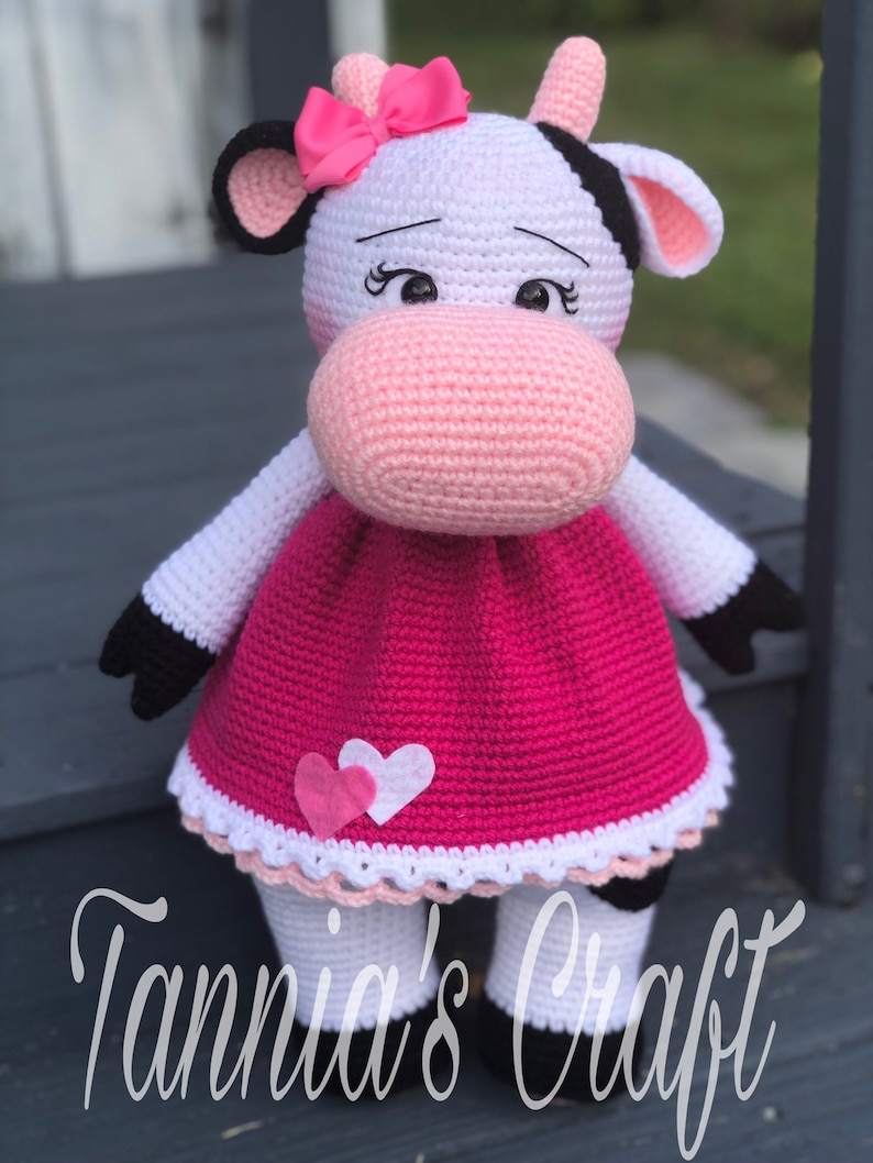 PATTERN Lilia the Little Cow PATTERN Crochet Cow Available just English/Spanish image 1