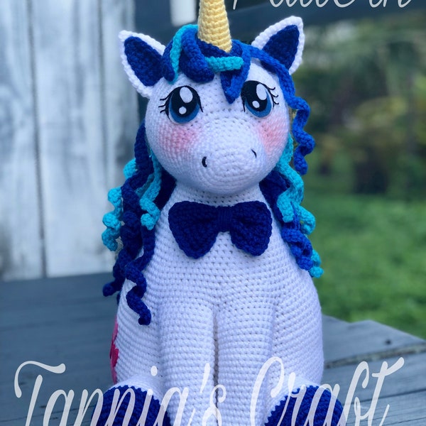 PATTERN Blue Unicorn PATTERN Crochet Unicorn Available just English/Spanish