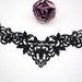 Swiss embroidery: Black Lace Appliques