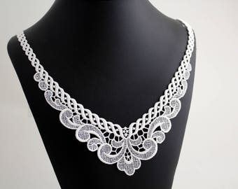 Swiss embroidery: white Lace Appliques