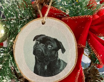 black pug ornament