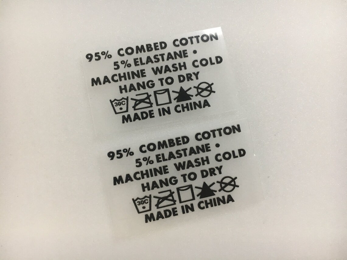 500 Heat Transfer Labels for Clothing Tagless Clothing Etsy