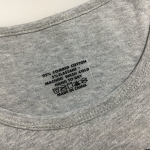 300 etiquetas de ferro em pescoço, ferro personalizado em etiquetas de pescoço sem etiqueta, vinil de transferência de calor, etiquetas de roupas sem etiqueta, ferro personalizado em etiquetas de roupas