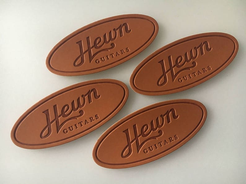 1000 Custom Leather Clothing Label Round Leather Patch Etsy