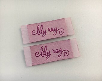 500 Personalized Sewing Tags, Woven Sewing Labels, Sewing Labels For Handmade, Sew On Clothing Tags, Bespoke Clothing Labels