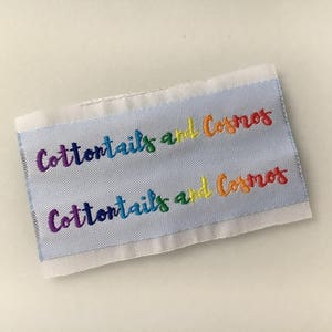 500 Custom Folded Woven Clothing Labels: Shirt Tags, Logo Tags