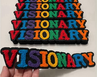 Parche personalizado de chenilla con nombre para chaquetas, parche termoadhesivo personalizado, parches para mochilas, parche hecho a medida