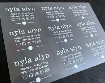 300 benutzerdefinierte Bügeletiketten: Tagless Heat Transfer Shirt Tags