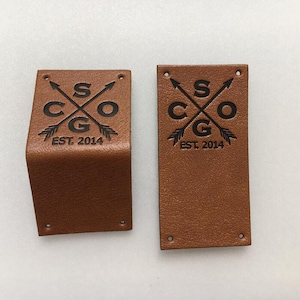 300 ハンドメイドアイテム用レザータグ、ハンドメイドアイテム用フェイクレザータグ、レザーラベルブラック、文字パッチ、裾ラベル、カスタムパッチ