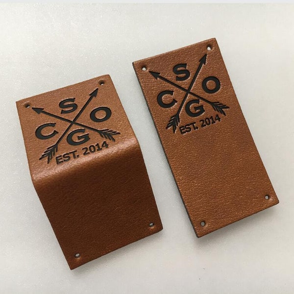 500 Custom leather patch company, faux leather garment tags, leather clothing tags, leather tags for labels, customized logo brand labels