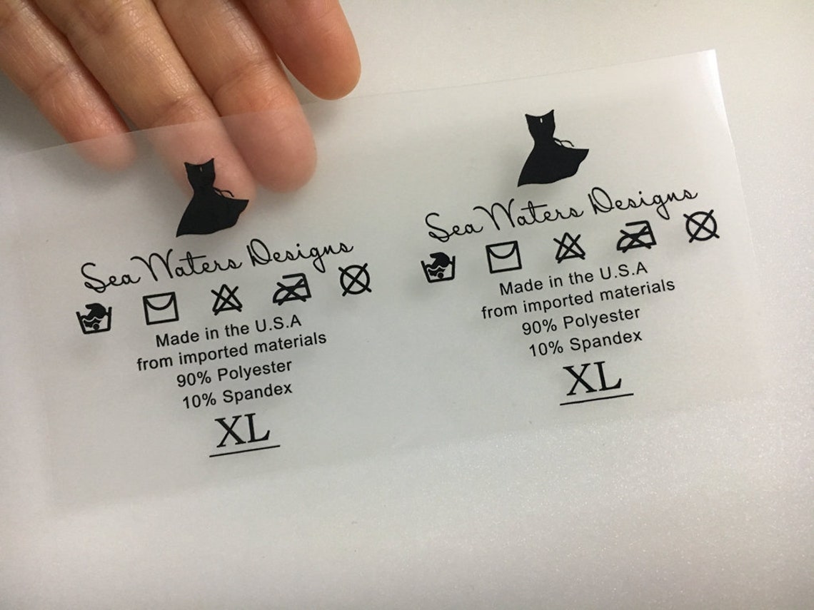 1000 Custom Heat Press Labels Iron on Tagless Label Tagless Etsy