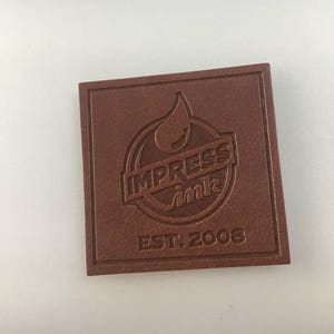 300 Custom Faux Leather Labels: Debossed Jeans Patches