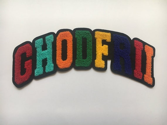 Free Sample Custom Heat Press Iron on Logo Embroidery Letter Chenille  Letters Patches for Hoodie - China Patches and Chenille Patches price