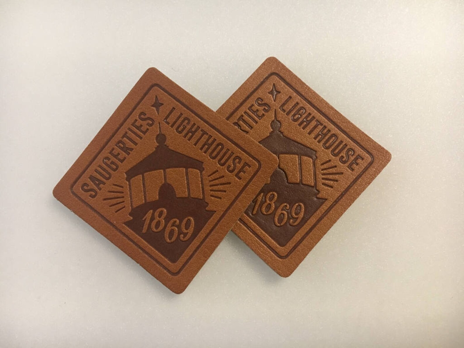 300 Custom Sew on Patches Faux Leather Patches Logo Leather Etsy