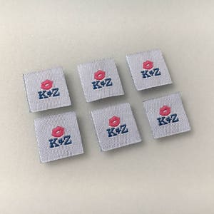 500 Custom beanie tags, designer labels, clothing label custom, garment logo, fabric clothing labels, clothing number labels, fashion label
