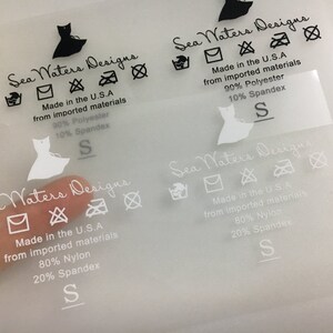 500 Custom Iron On Clothing Labels: Tagless Heat Transfer
