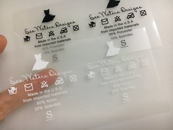 500 Custom Iron On Clothing Labels: Tagless Heat Transfer