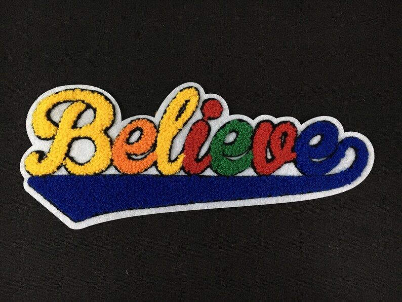 Chenille Chenille Back Names Custom Chenille Patches Etsy