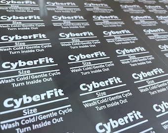 1000 Custom Heat Transfer Tagless Labels: Personalized Iron-On Neck Labels