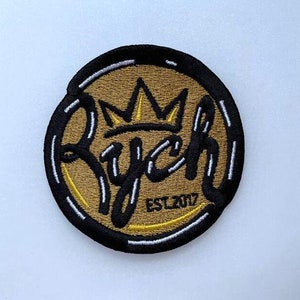 100 Custom embroidered patches- gold