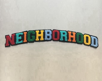 Custom Chenille Patches, Arched Iron-On Letter Patches, Chenille Custom Patches, Custom Letter Patches
