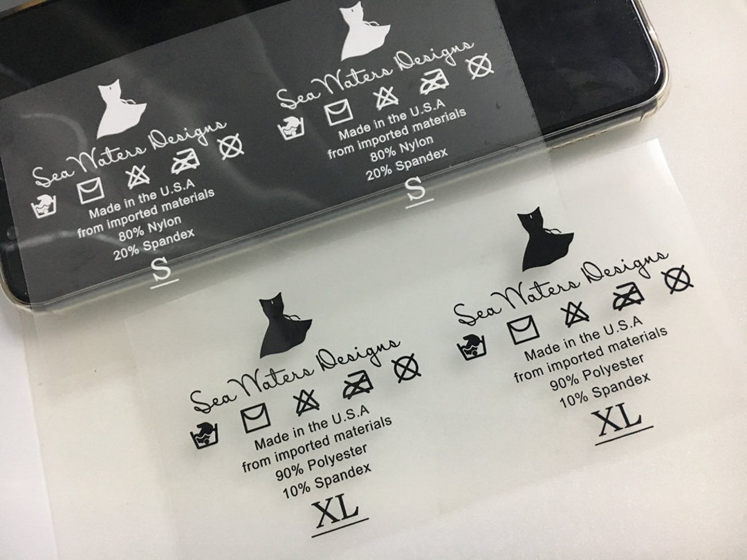 500 Heat Transfer Clothing Size Labels, Tagless Heat Transfer Clothing
