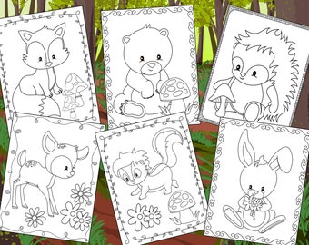 Woodland Friends Coloring Pages