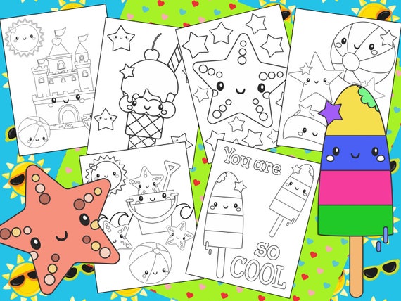Summer Beach and Birthday Coloring Pages The Crayon Crowd