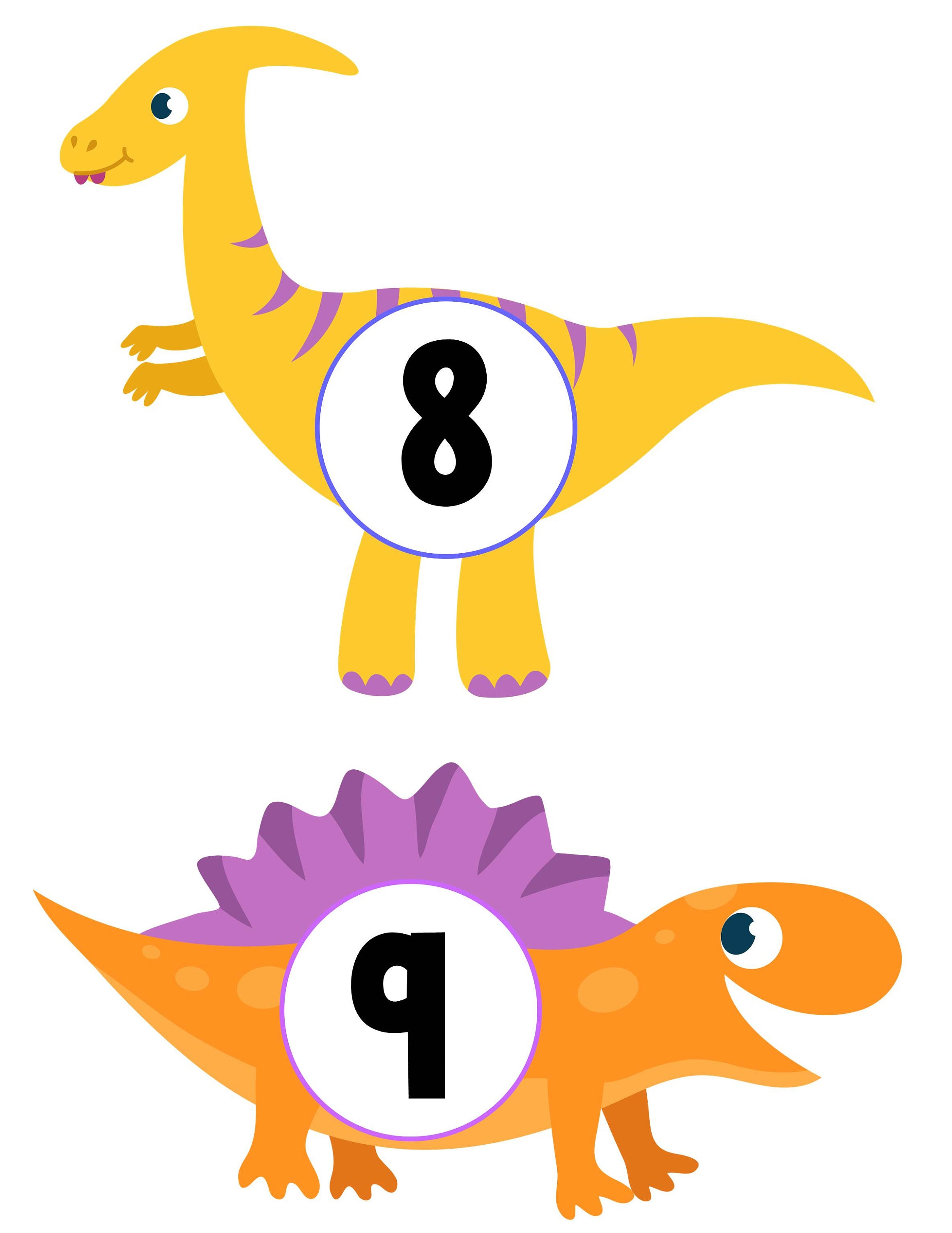 learning numbers with dinosaurs