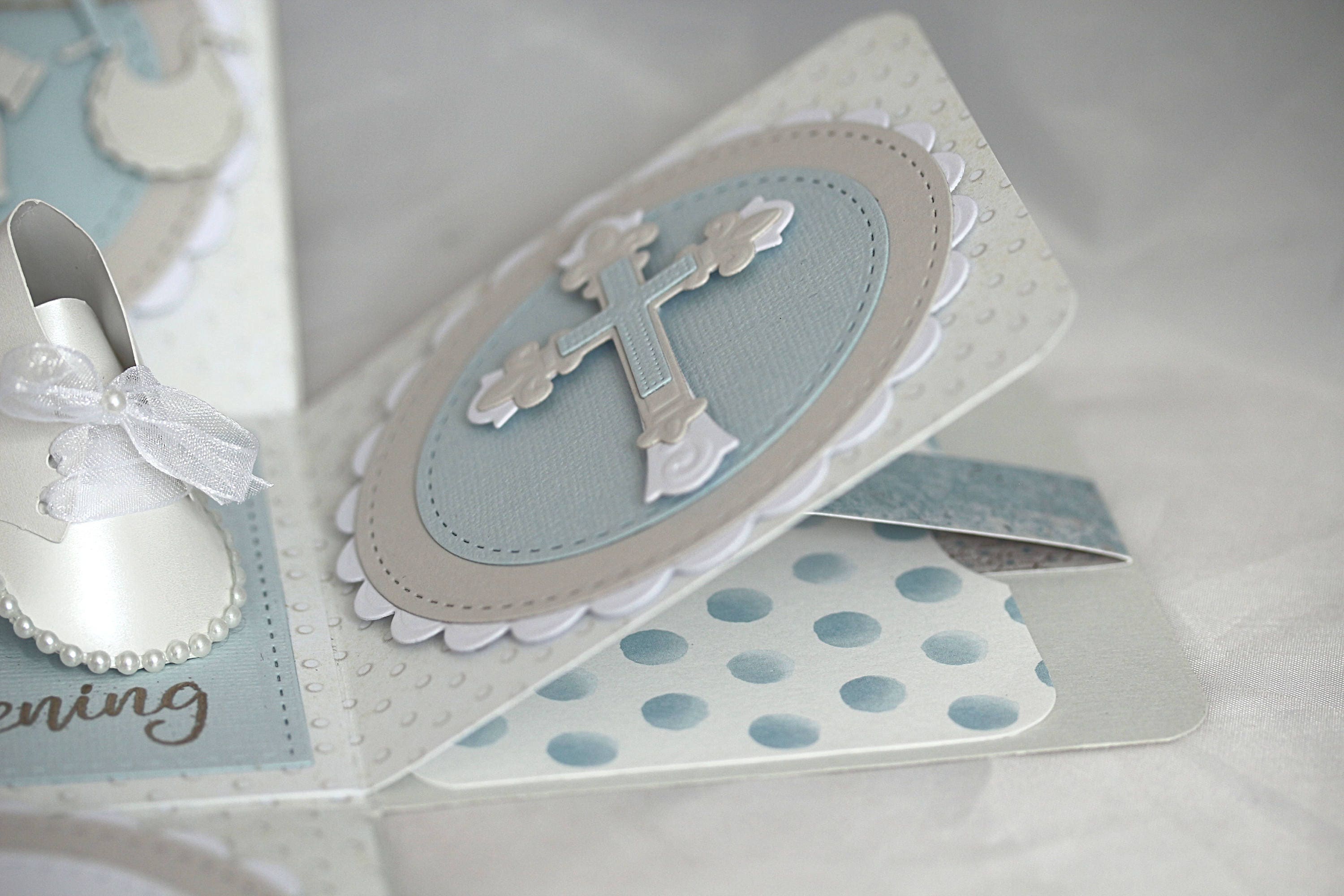 Baby Boy Exploding Christening Box Keepsake - Etsy Canada