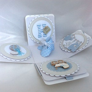 Explosiv ask som minnespresent till nyfödd pojke.