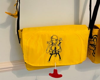 Life vest handbag, life vest, handbag, yellow handbag, yellow bag, upcycled bag, life jacket bag