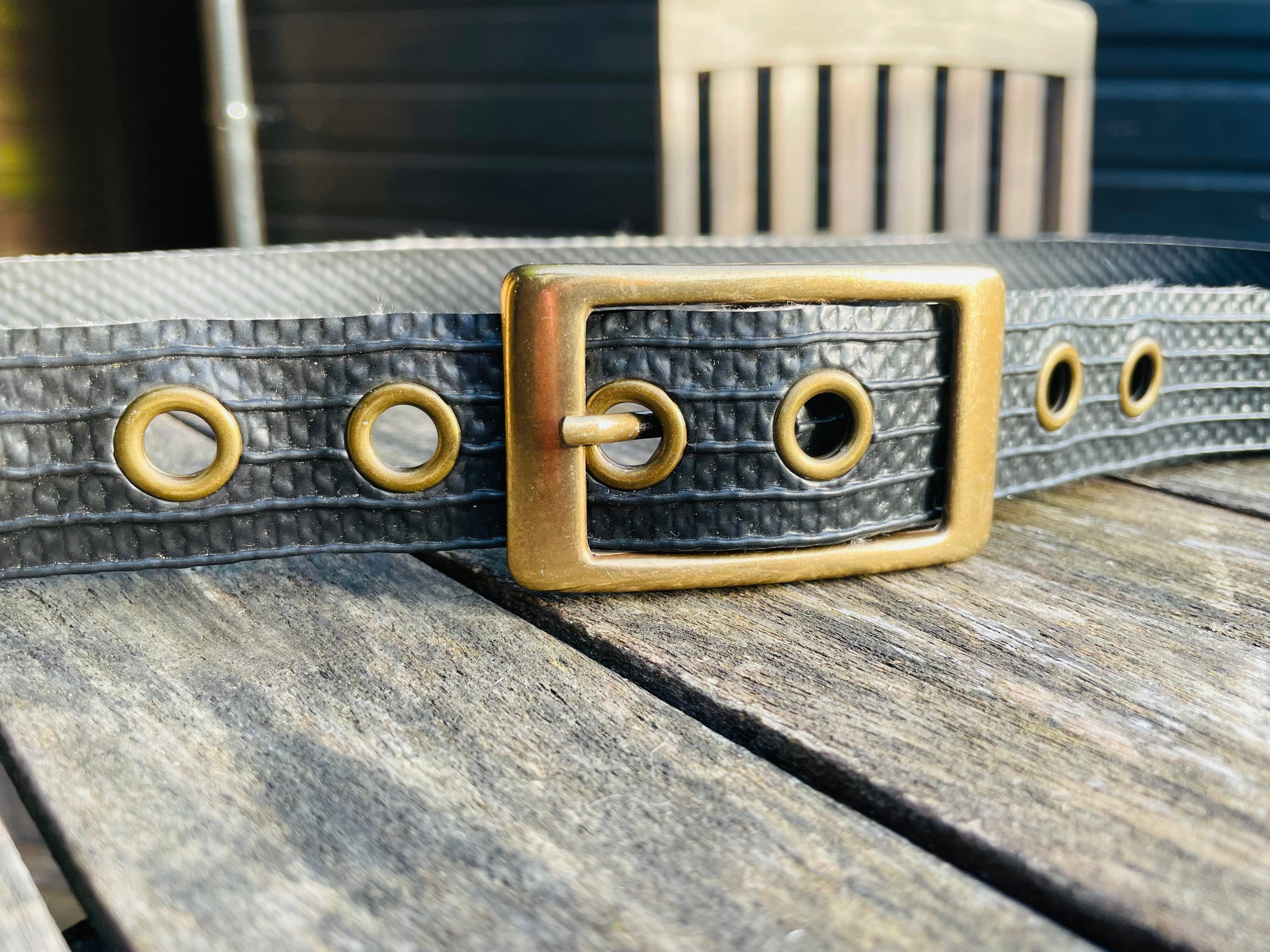 Black Fire Hose Belt Narrow Belt Fire Hose Belt Black and Etsy UK