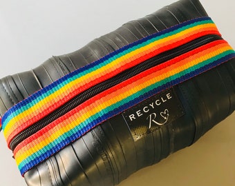 Inner tube washbag, DOPP, pride, pride washbag, vegan washbag, vegan DOPP, rainbow washbag, rainbow