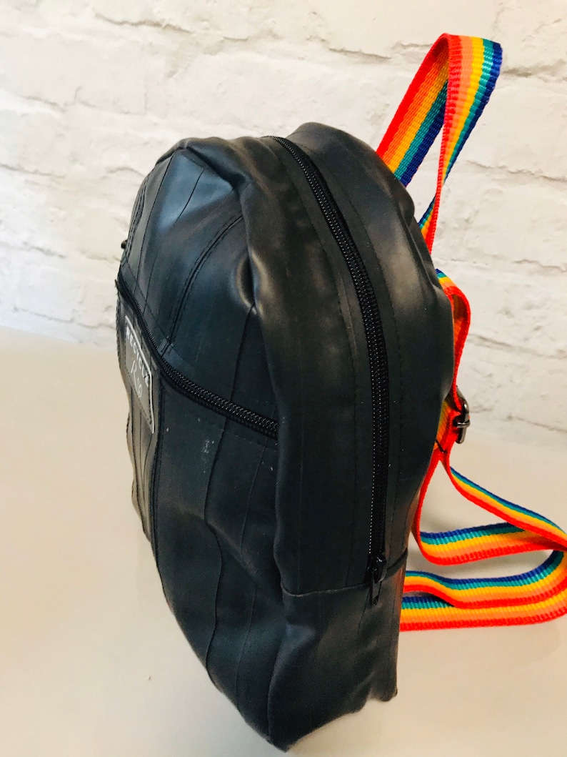 backpack with rainbow straps