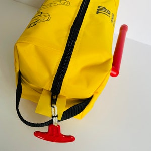 Life vest dopp, life vest washbag, yellow dopp, life jacket dopp, washbag, sponge bag, cosmetic bag, toiletry bag image 4