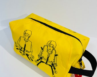 Life vest dopp, life vest washbag, yellow dopp, life jacket dopp, washbag, sponge bag, cosmetic bag, toiletry bag