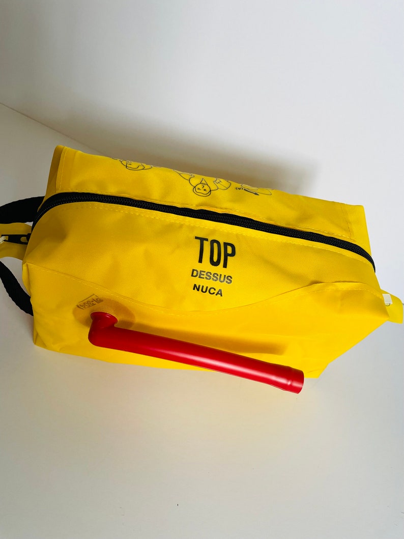 Life vest dopp, life vest washbag, yellow dopp, life jacket dopp, washbag, sponge bag, cosmetic bag, toiletry bag image 2