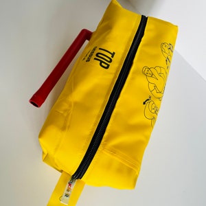Life vest dopp, life vest washbag, yellow dopp, life jacket dopp, washbag, sponge bag, cosmetic bag, toiletry bag image 5