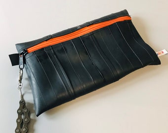 Inner tube zipped pouch, inner tube pencil case, recycled pouch, puncture kit pouch, tube pouch, cyclists pouch