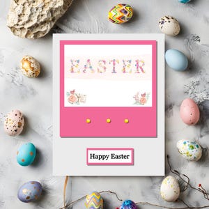 Ostergefühle JPG digitales Blatt, druckbare Grußkarte Gefühle, Ostern Wörter und Sätze, druckbare Gefühlsblatt, Basteln Bild 7