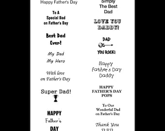 Father Sentiments Digital JPG Sheet, Printable Father’s Day Sentiments, Father Printables, Father’s Day Cardmaking, Words For Dad