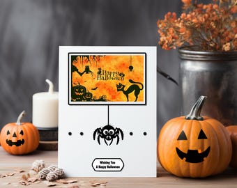 ハロウィンの気持ちを表すデジタルシート、印刷可能なハロウィンの