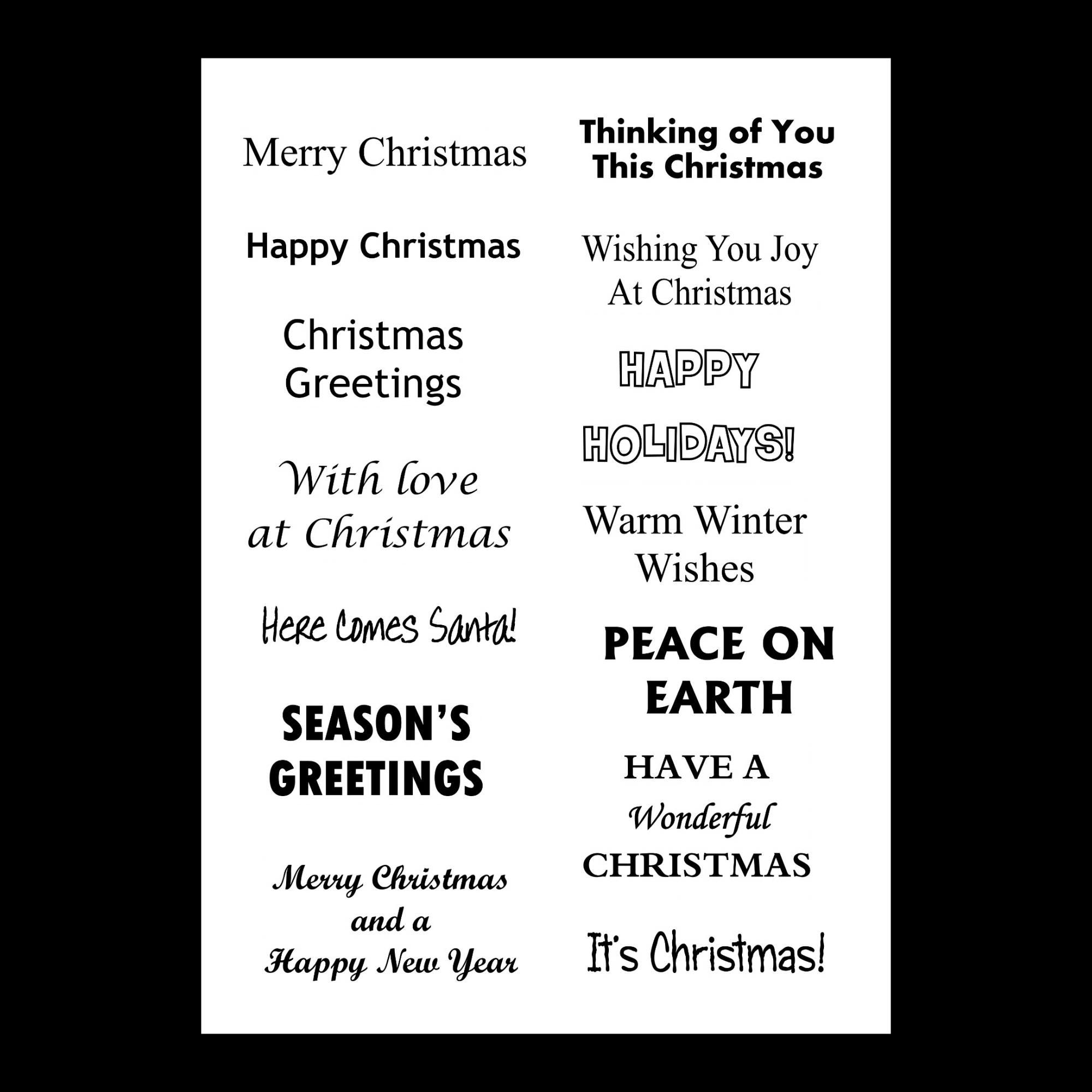 christmas sentiments digital sheet, printable festive sentiments