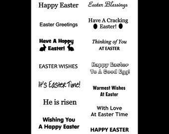 Easter Sentiments JPG Digital Sheet, Printable Greetings Card Sentiments, Easter Words And Phrases, Printable Sentiment Sheet, Crafting