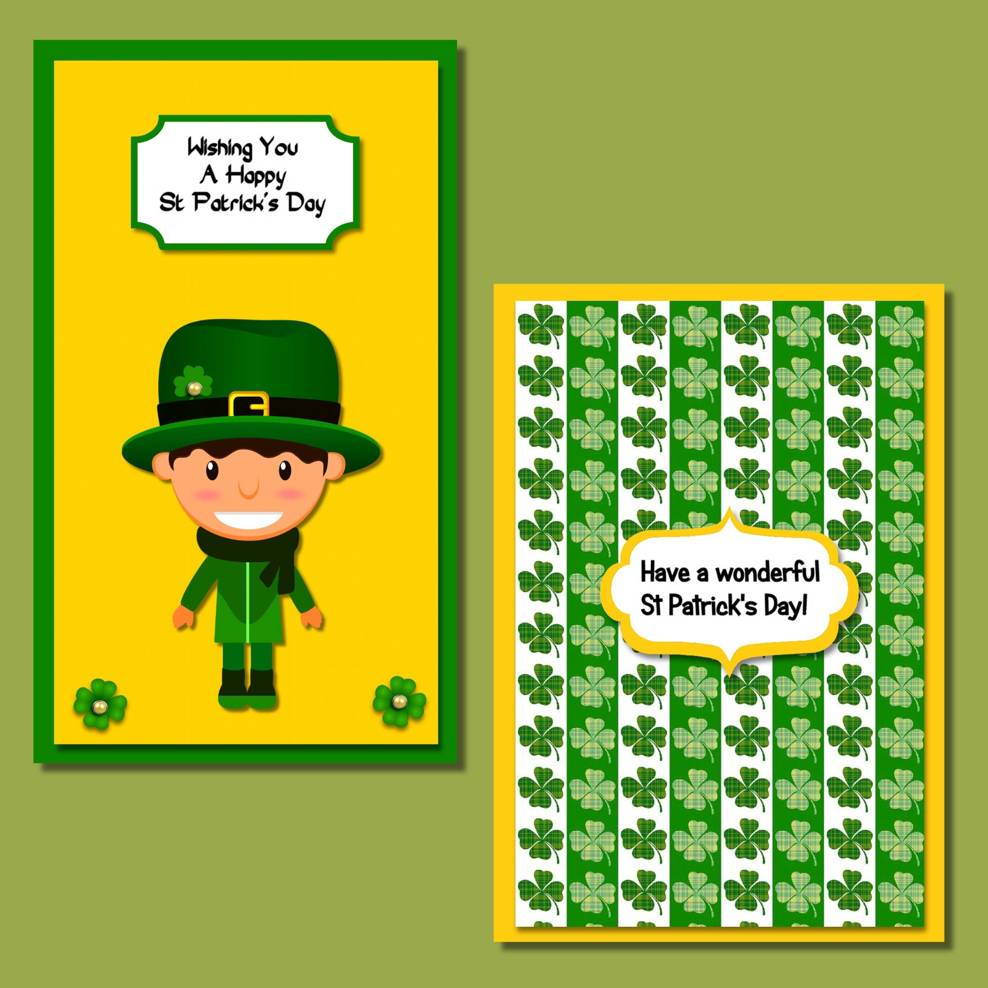 St Patrick’s Day Sentiments Digital Sheet, Printable Card Sentiments ...