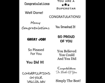 Herzlichen Glückwunsch Gefühle JPG Digital Blatt, Printable Card Words, Mixed Sentiments, Glückwunschkarten